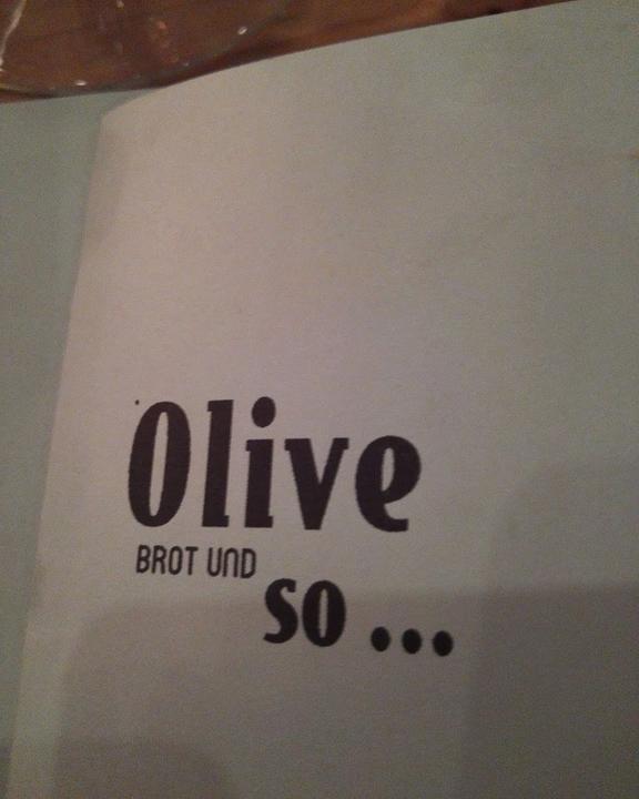 Olive Brot und Wein