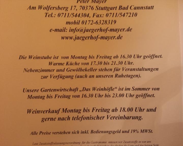 Weinstube Jaegerhof